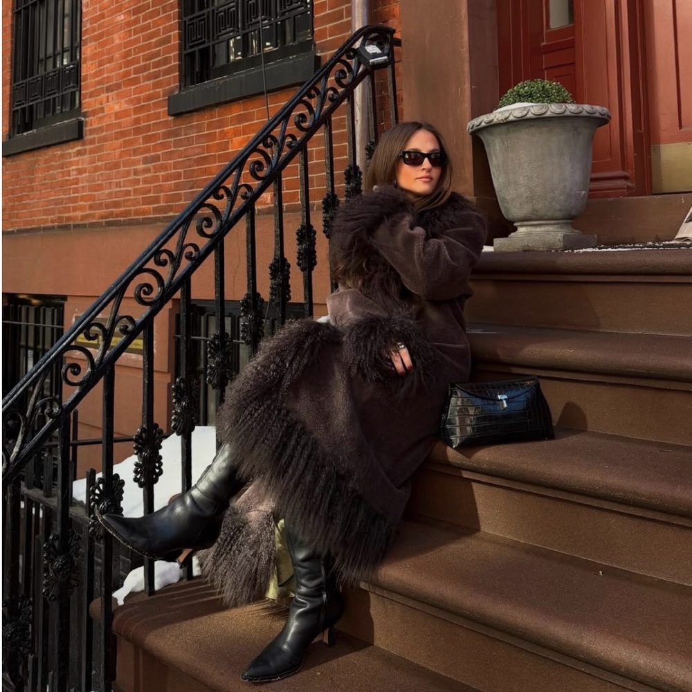Charlotte Simone Limited Edition Donna Coat in Chocolate Brown - Picture 2 of 13